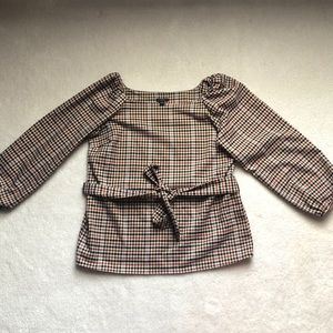 Ann Taylor Factory flannel style wrap shirt.